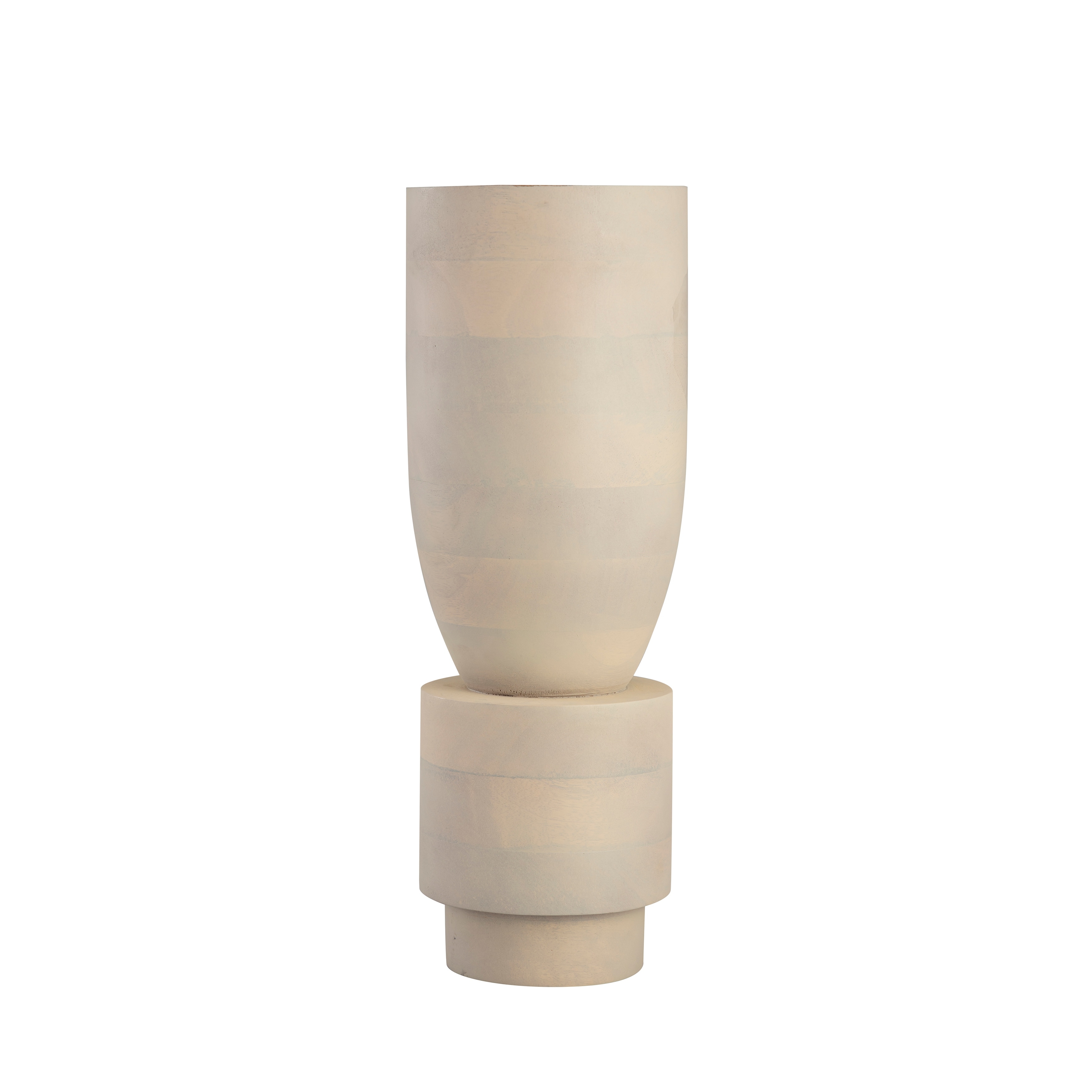 Elk Home Belle White Finishwash Wooden 6 Inch Wide Vase