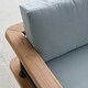preview thumbnail 6 of 15, Cambridge Casual Mosko Teak Metal Loveseat with Cushion