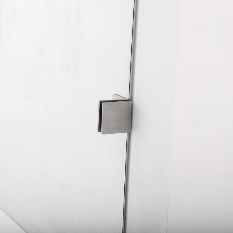 Villena 52" W x 78" H Single Sliding Shower Enclosure,Brushed Nickel - 52 inches