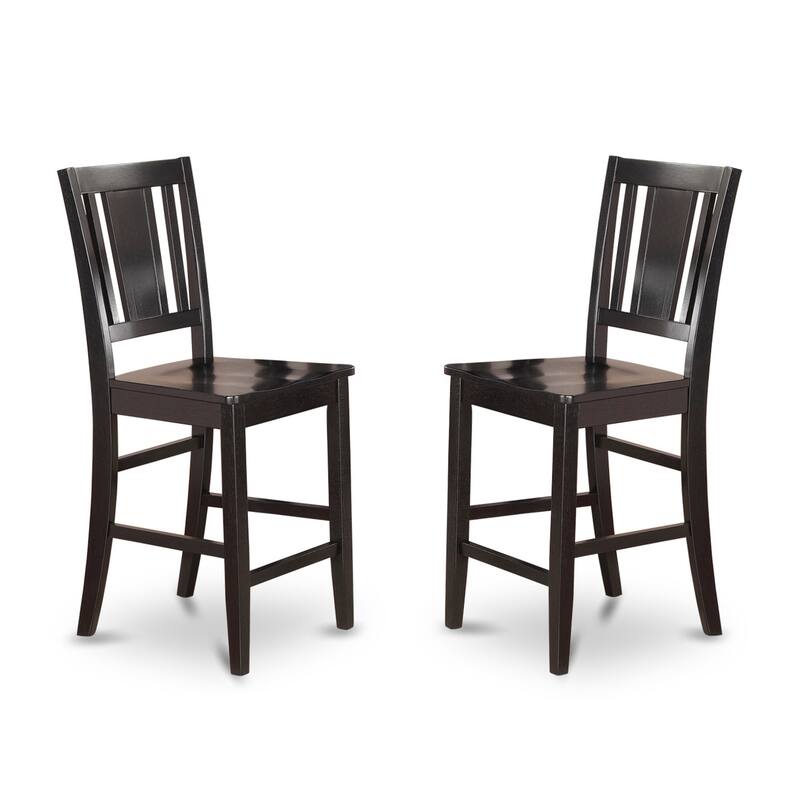 East West Furniture Copper Grove Black Finish Counter Height Chairs