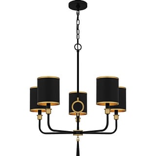 Lockery 5-Light Matte Black Chandelier