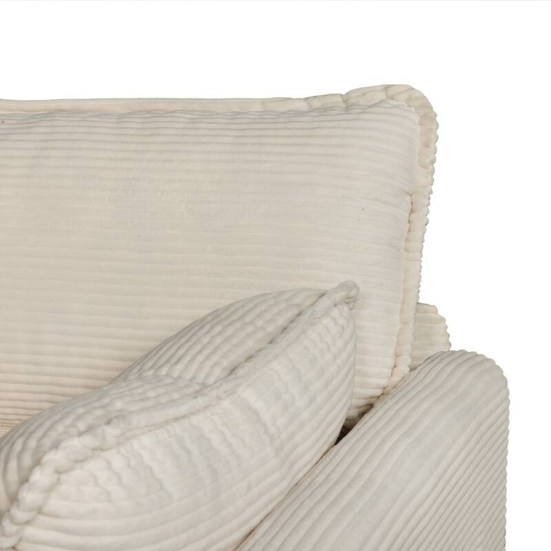 2-in-1 Convertible Corduroy Sofa Bed 51" Small Sofa, 2-Seater Loveseat Sleeper Couch with Side Storage