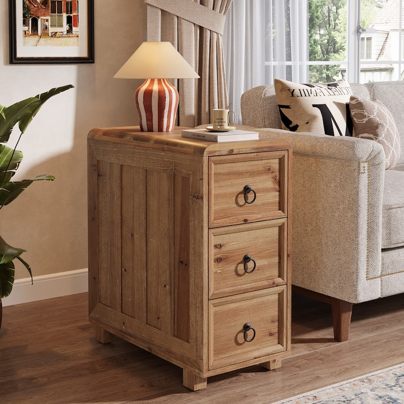 Solid Wood End Table for Small Spaces