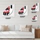 preview thumbnail 4 of 8, Designart 'Female Lips' Oversized Shabby Chic Wall CLock