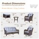 preview thumbnail 44 of 91, Outdoor Patio Furniture Set Brown Wicker Patio Conversation Seating Sets