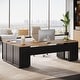 preview thumbnail 15 of 42, 85.8" L-Shaped Executive Desk, Extra Large Office Desk with Drawers LightBrown+Black