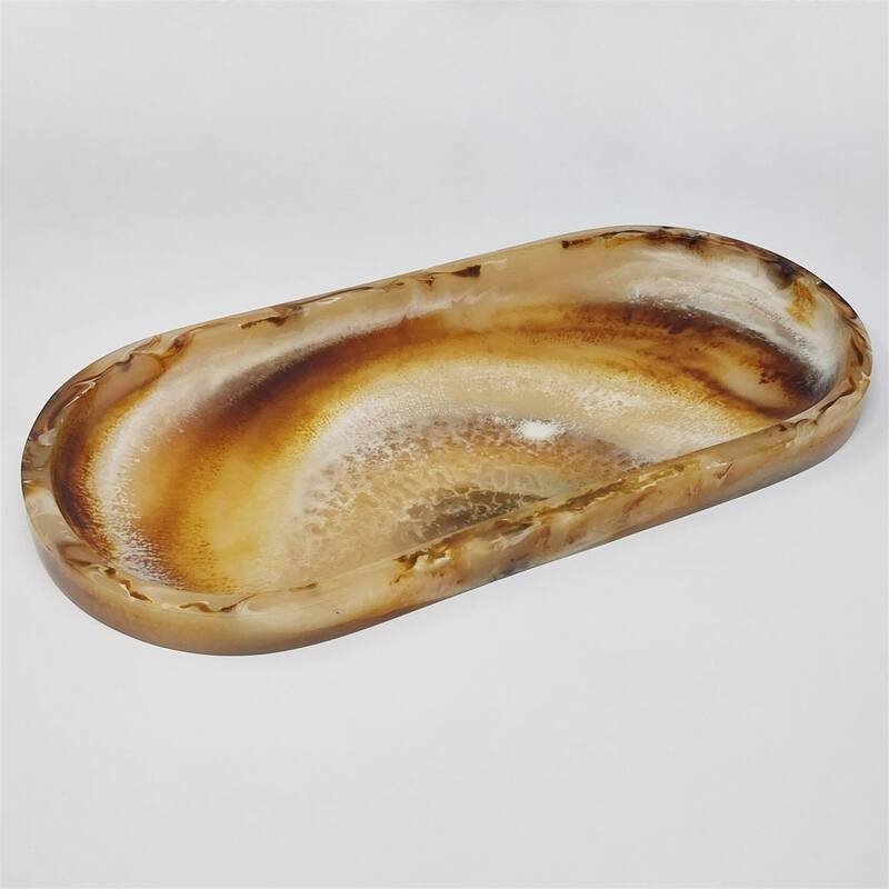 Tortoiseshell Oval Tray