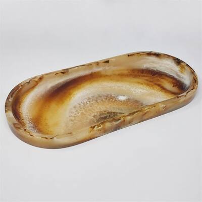 Tortoiseshell Oval Tray