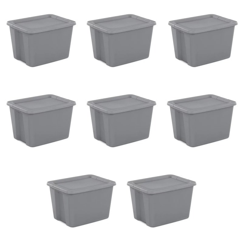 https://ak1.ostkcdn.com/images/products/is/images/direct/1b438fc19f8da1f3040f78137188eedd5b341728/18-Gallon-Tote-Box-Plastic%2C-Gray%2C-Set-of-8.jpg