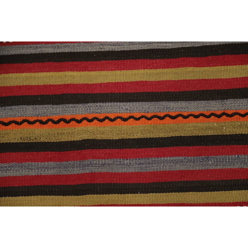 Hand Woven Oriental 100% Wool Carpet Southwestern Tribal Multi-Colored Kilim Area Rug - 8' 9'' X 5' 4''