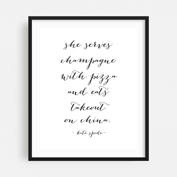 Typography Black White Kate Spade Quotes Sayings Art Print/Poster -  Overstock - 34911460