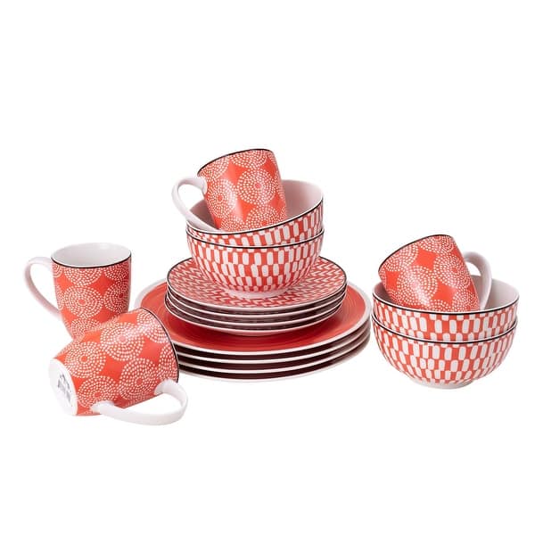 slide 2 of 9, Euro Ceramica Simpatico 16-piece Dinnerware Set (Service for 4)