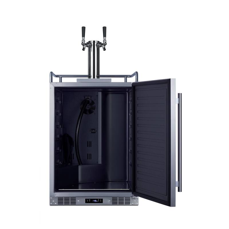 Summit SBC683OSTWIN 24" Wide 5.6 Cu. Ft. Free Standing Beer Double Tap