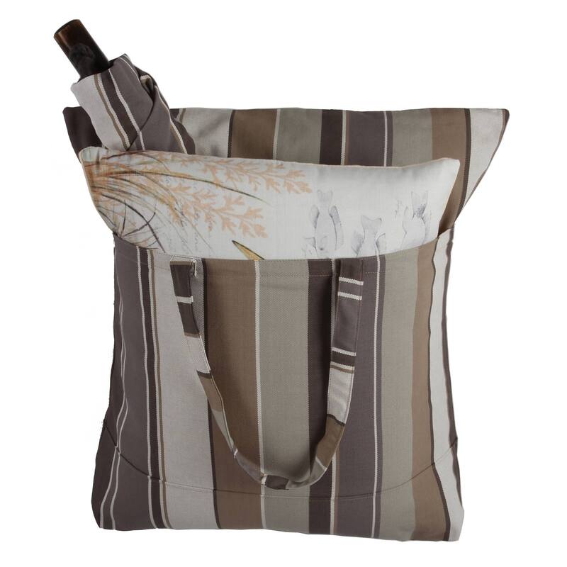 Magnolia Casual Swing Set 4 piece - Slate Gray Stripe w/ Slate Gray Stripe