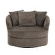 preview thumbnail 40 of 74, UIXE Oversize 43" Plush Corduroy Swivel Barrel Chair Comfy Accent Chair For Living Room