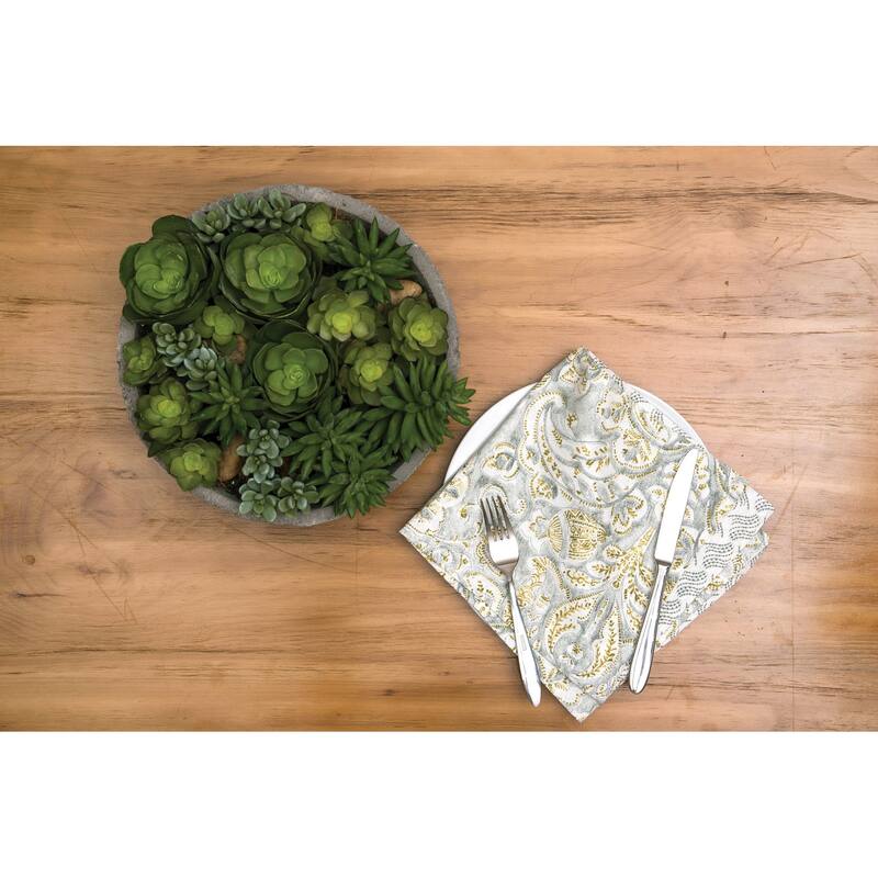 Volterra Damask Cotton Reversible Napkin Set of 6 - Set of 6