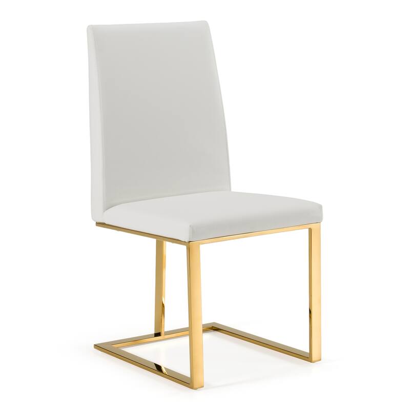 Modrest Frankie Contemporary White & Gold Dining Chair