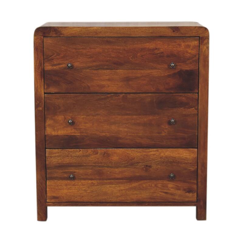 Artisan Furniture Solid Wood Aspen Chest, Brown, 3 Drawers - N/A