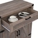 preview thumbnail 4 of 6, Light Gray Double Door Sideboard Dining Buffet With One Drawer Adjustable Shelf