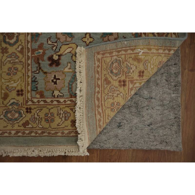Hand Knotted Oriental 100% Wool Carpet Traditional All-Over Navy Blue & Blues Ziegler Area Rug - 4' 0'' X 2' 0''