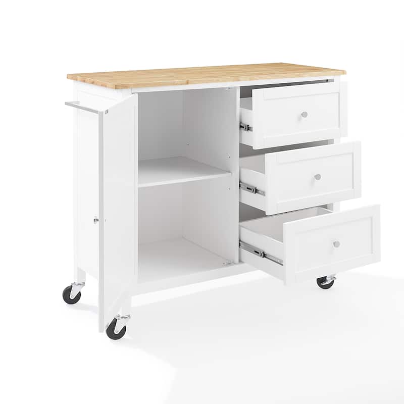 Crosley Soren Wood Top Kitchen Island/Cart - 18"d x 42.13"w x 37.5"h