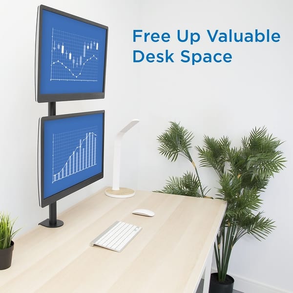 Mount It Vertical Dual Monitor Mount For 19 32 Inch Screens Overstock 30681328