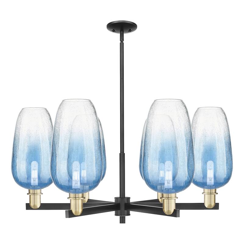 Innovations Lighting Downtown Urban - Brookhaven Flute - 6 Light 24" Stem Hung Chandelier