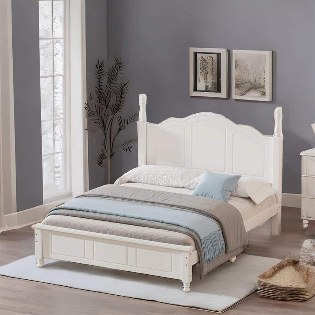 Full Size Platform Bed with Wooden Slat Support