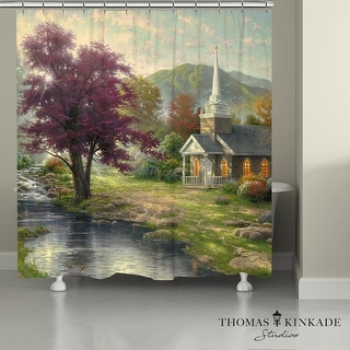 Thomas Kinkade Streams of Living Water Shower Curtain by Laural Home