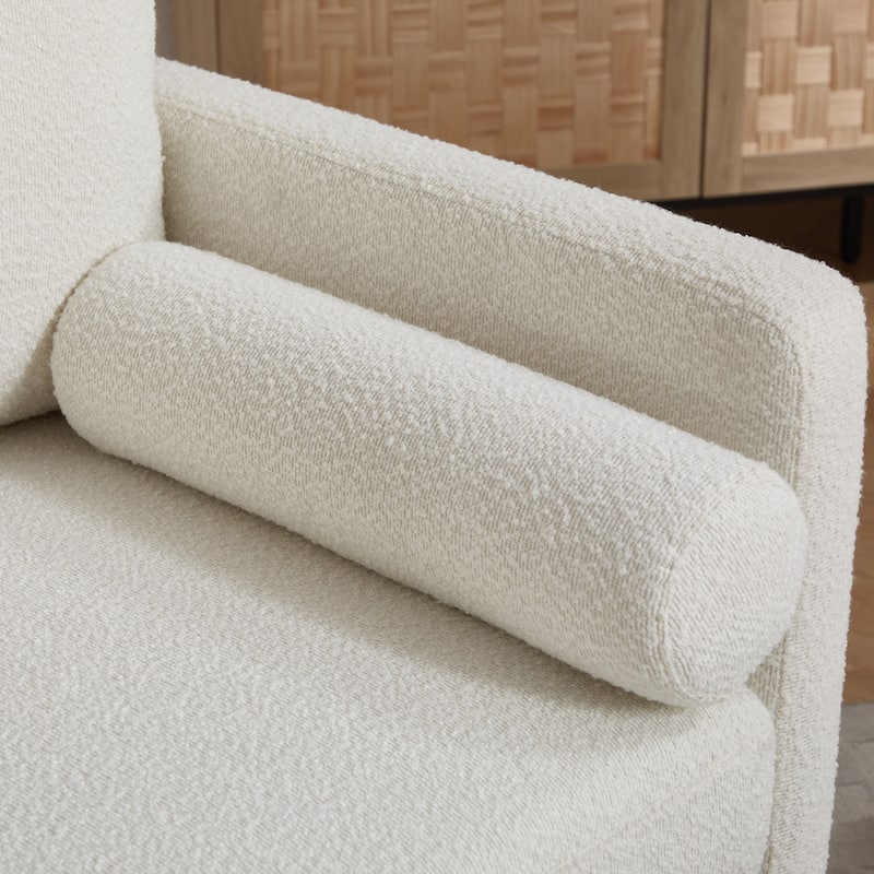 35.4"W Modern Reading Chair Set of 2,Upholstered Accent Chair with Pillows and Wood Legs
