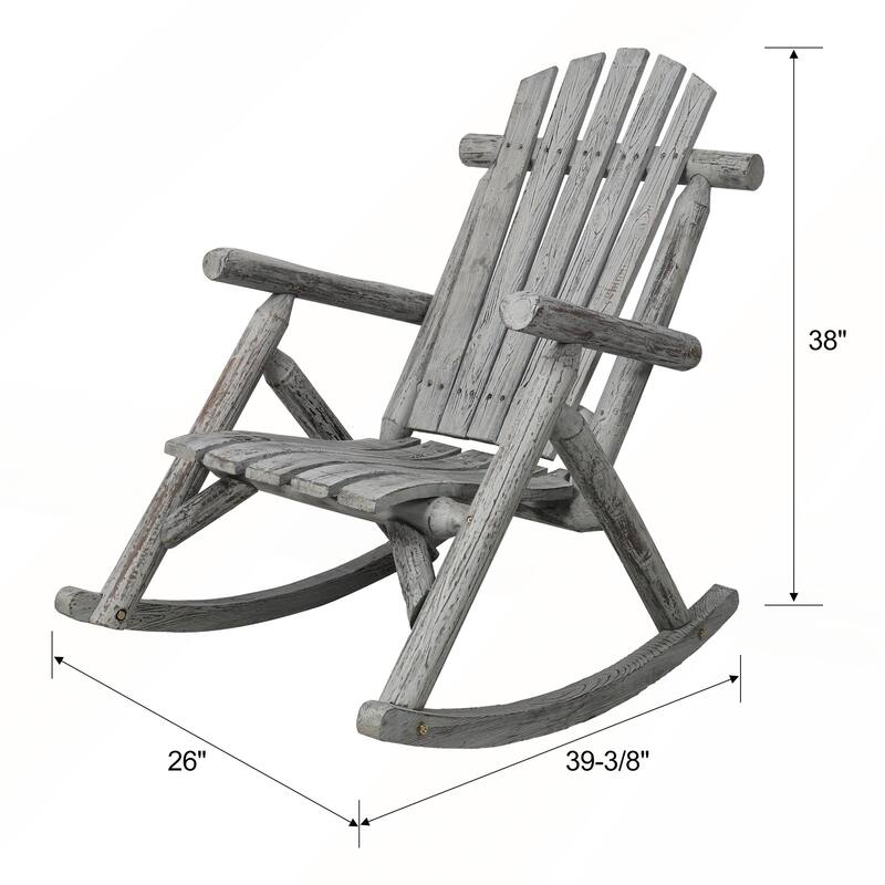 Durable Wooden Porch Rocker Chair for Outside