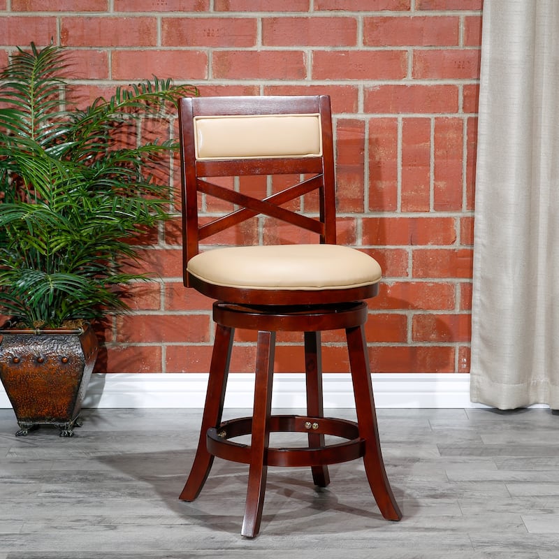 DTY Indoor Living Meeker X-Back Swivel Stool