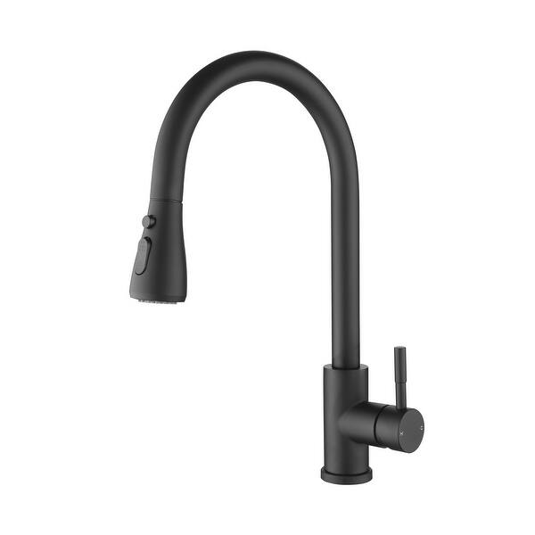 Single Handle High Arc Brushed Nickel Pull Out Kitchen Faucet ...