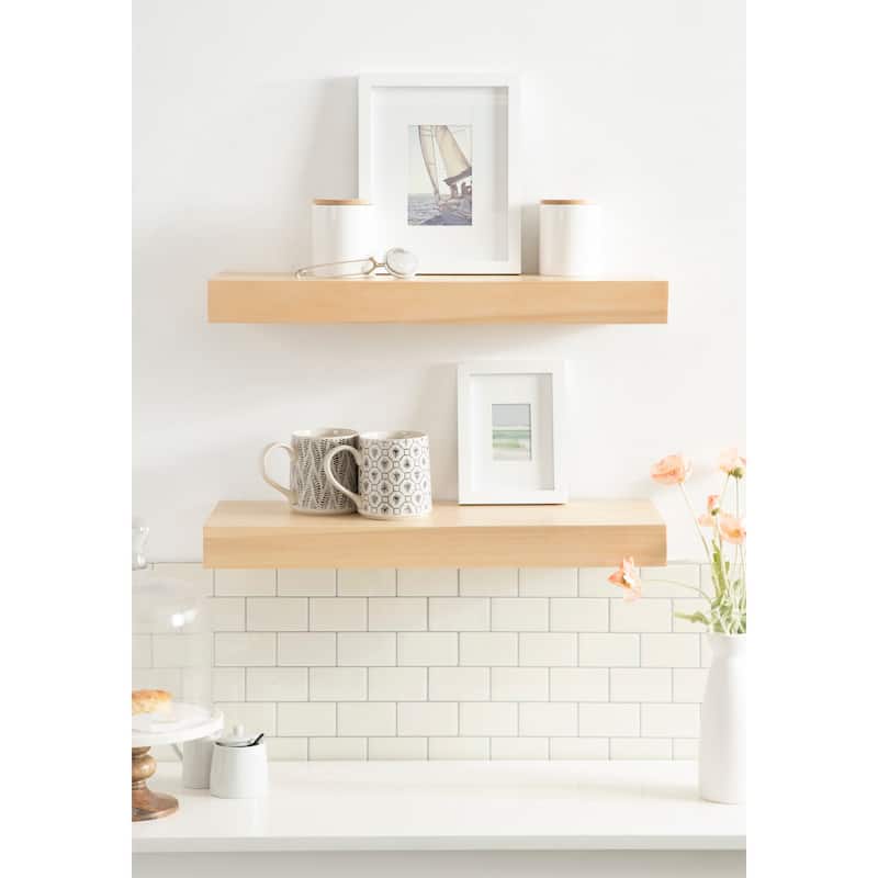 Kate and Laurel Havlock Wood Shelf Set
