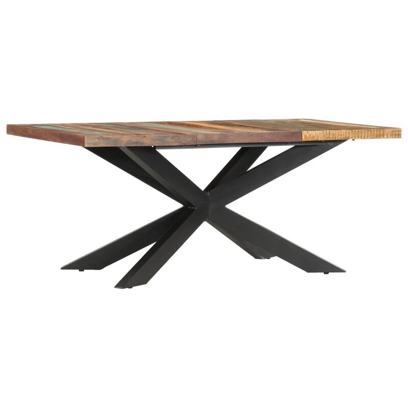 vidaXL Solid Wood Sheesham Dining Table Kitchen Desk Furniture Multi Colors