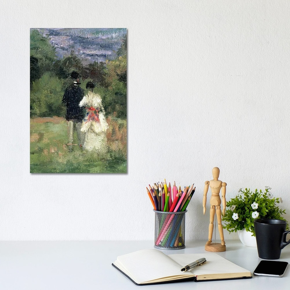 iCanvas "Louveciennes, detail of lovers " by Camille Pissarro Canvas Print