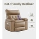 preview thumbnail 14 of 43, 37.4" Oversized Manual Recliner with Heat and Massage, 360 Swivel Rocking Chair 21.3" Seat with Cup Holder