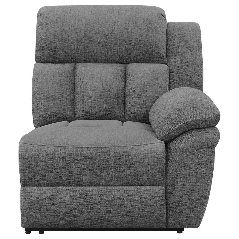 Bahrain Transitional Upholstered Loveseat Charcoal