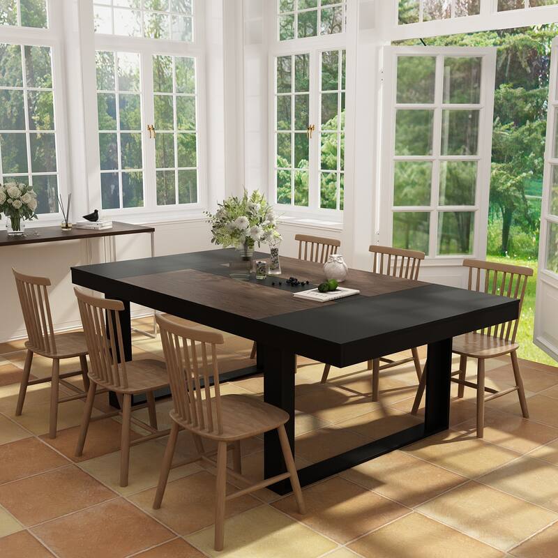Modern Office Conference Meeting Room Table, 86.6"X47.2" Computer Desk