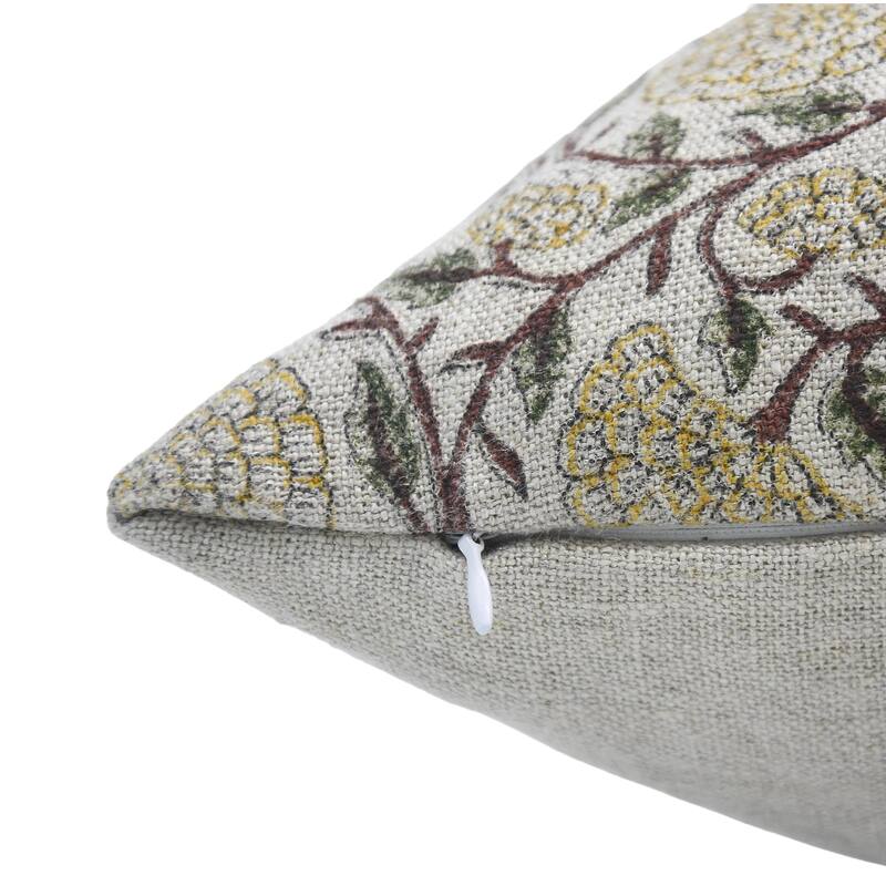 Linen Square Block print pillow Cover - Karwa Chauth