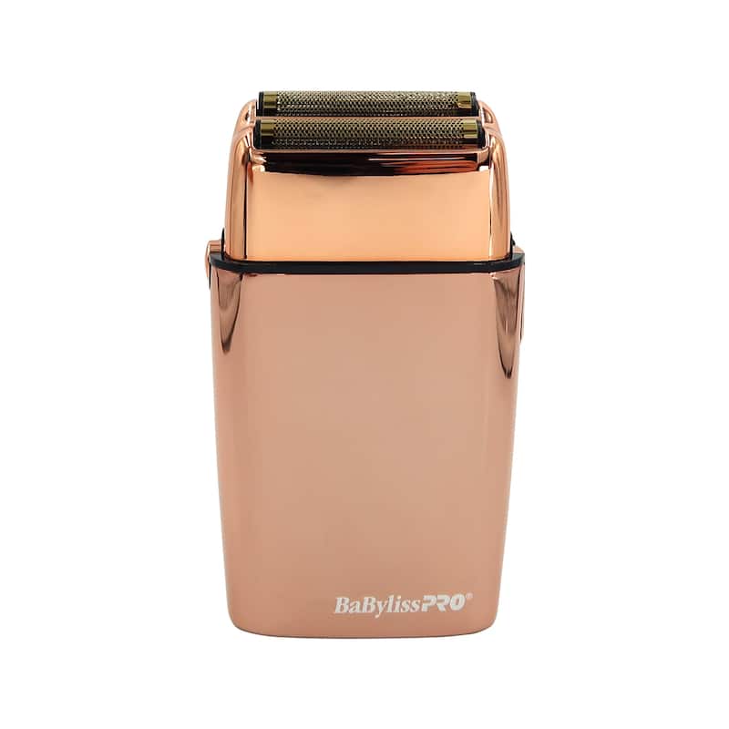 BaByliss Pro FOILFX02 Cordless Metal ROSE GOLD Double Foil Shaver FXFS2RG-ROSE GOLD + Fade Brush + 9" Comb