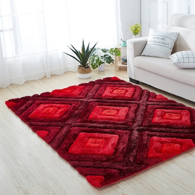 Mateos Collection Red Area Rug