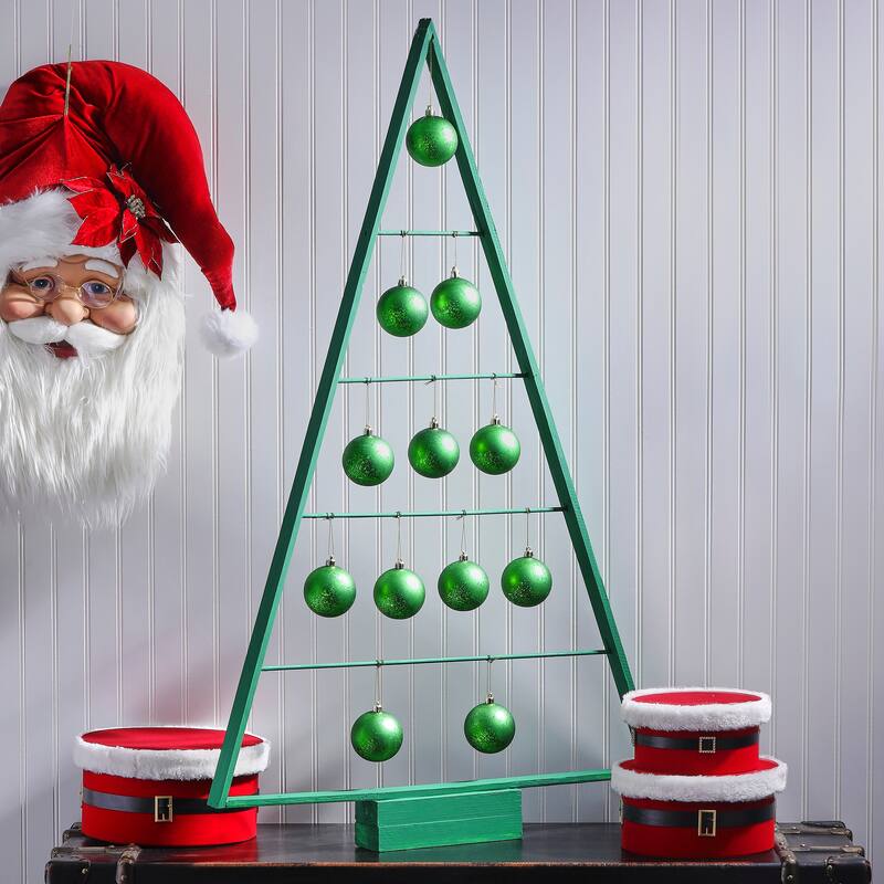 80mm Shatterproof Plastic Matt Mercury Ball Ornament Set of 2 - Green