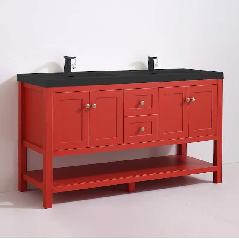 Winslow 60" Double Bathroom Vanity Set