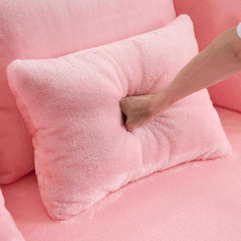 Queen Foldable Sleeper Sofa, Floor Couch Sofa Bed, High-Density Foam Convertible Lounge Sofa Loveseat
