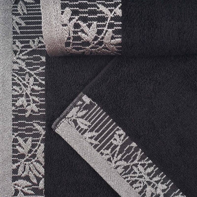 Superior Wisteria Cotton Floral Jacquard Border Bath Towel Set