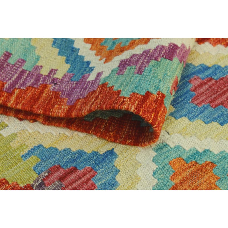 Flatweave Marlie Red/Ivory Rug - 3'3" x 4'10"