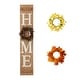 preview thumbnail 27 of 37, Glitzhome 42"H Wooden Christmas Porch Sign with 3 Changeable Floral Wreaths