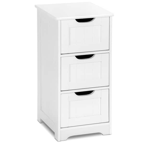 Shop Bathroom Wooden Free Standing Storage Side Floor Cabinet Organizer 3 Tier Overstock 30089590