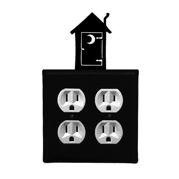 Village Wrought Iron Eoo 256 Outhouse Double Outlet Cover Village Wrought Iron Eoo 256 Outhouse Double Outlet Cover